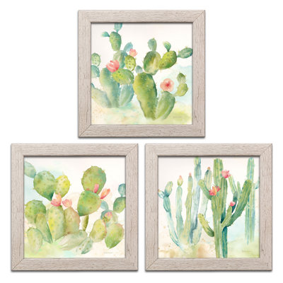 « désert », ensemble de 3 reproductions d’art sur la peinture à l’aquarelle