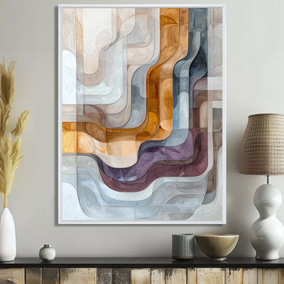 «Nyimah Abstract Prismatic Maze Of Highlands Stone II» - formes transitionnelles, art mural