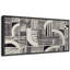 Ligne géométrique «Blackish Green Abstract Shapes Rustic Mid Century Modern Decorations, très grande œuvre d'art, impression encadrée»-98042247-111665195