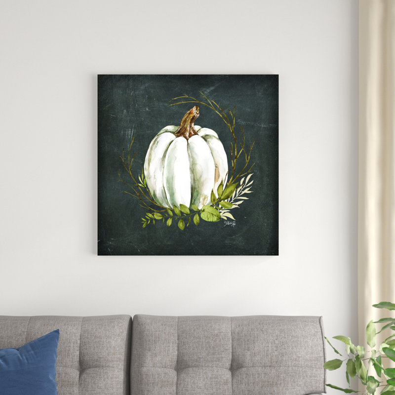 Citrouille blanche 2886684, H 30 po x l 30 po, Non, Toile tendue