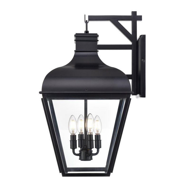 Applique murale d'extérieur Dreu - noir mat, H 24,25 po x l 13,25 po x P 15,25 po, 4 lumières