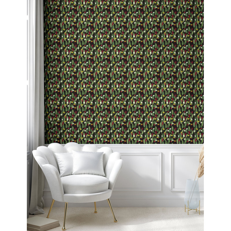 Zenas Roll, 72" L x 13" W, Dark Coral Reseda Green