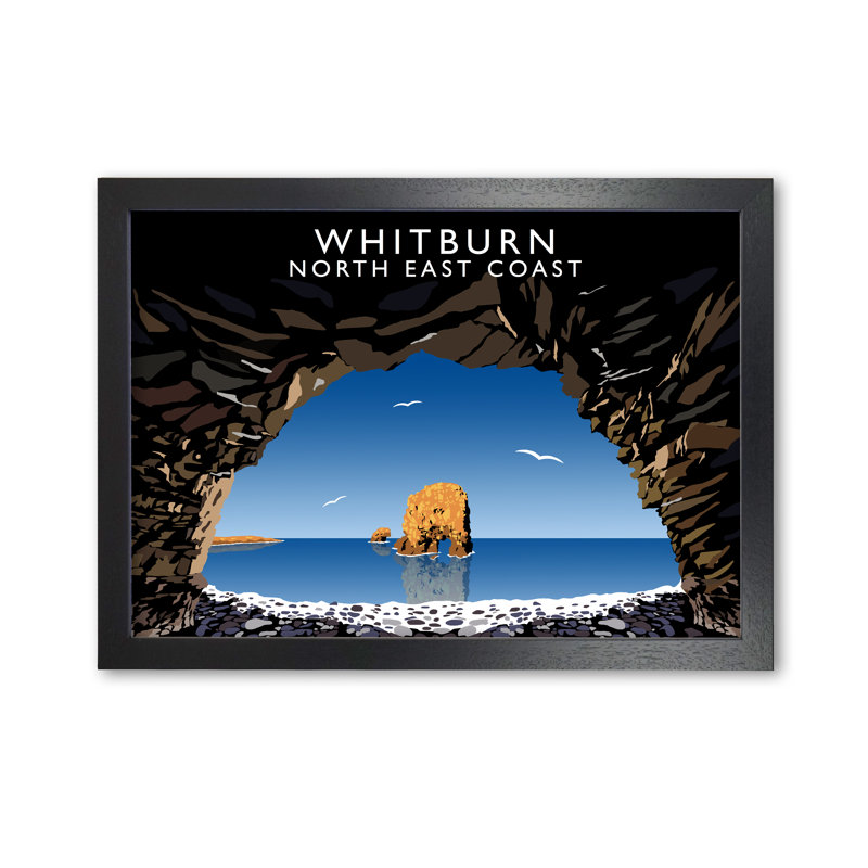 Whitburn by Richard O'Neill - Single Picture Frame Print, 594 cm H x 814 cm W, Black