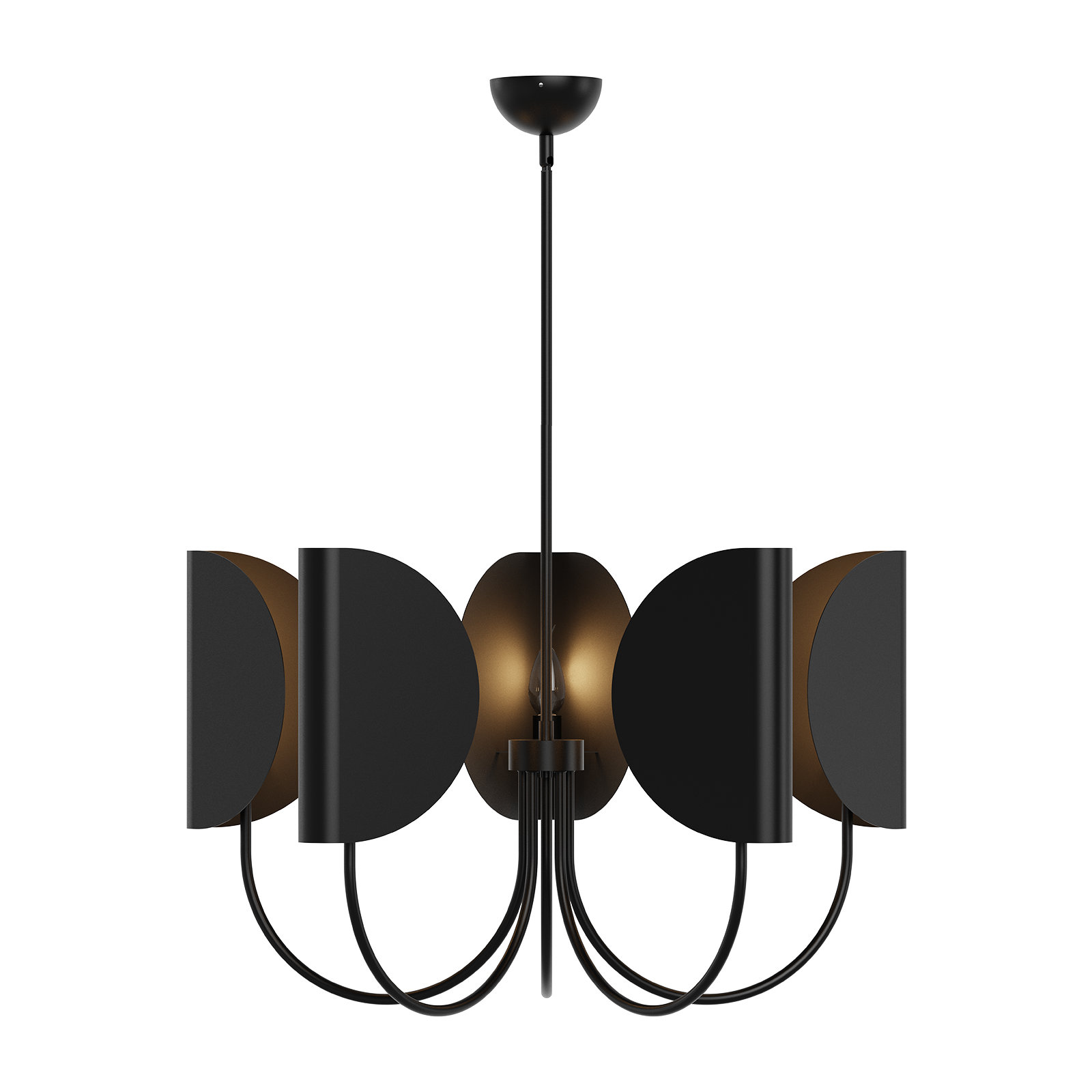 Calline 5 - Light Chandelier, Matte Black