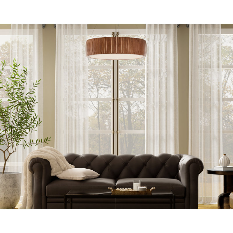 Barril Chandelier, 7.41" H x 19.5" W x 19.5" D, Louro Freijó, 3
