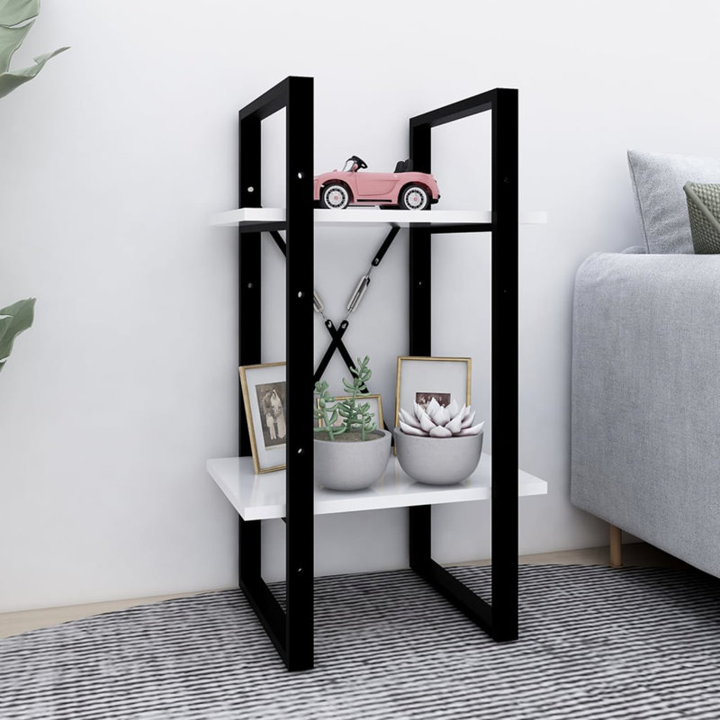 Koushirou 70cm H Standard Bookcase, White, 70cm H x 40cm W x 30cm D