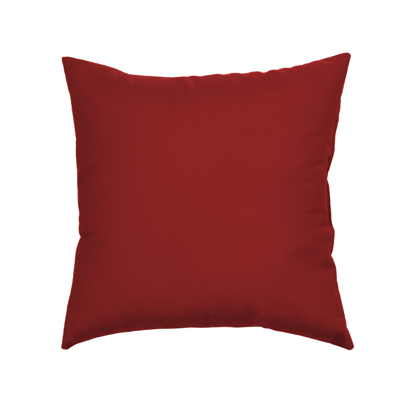 Sunbrella Outdoor Square Pillow, Canvas Jockey Red, 17" x 17"