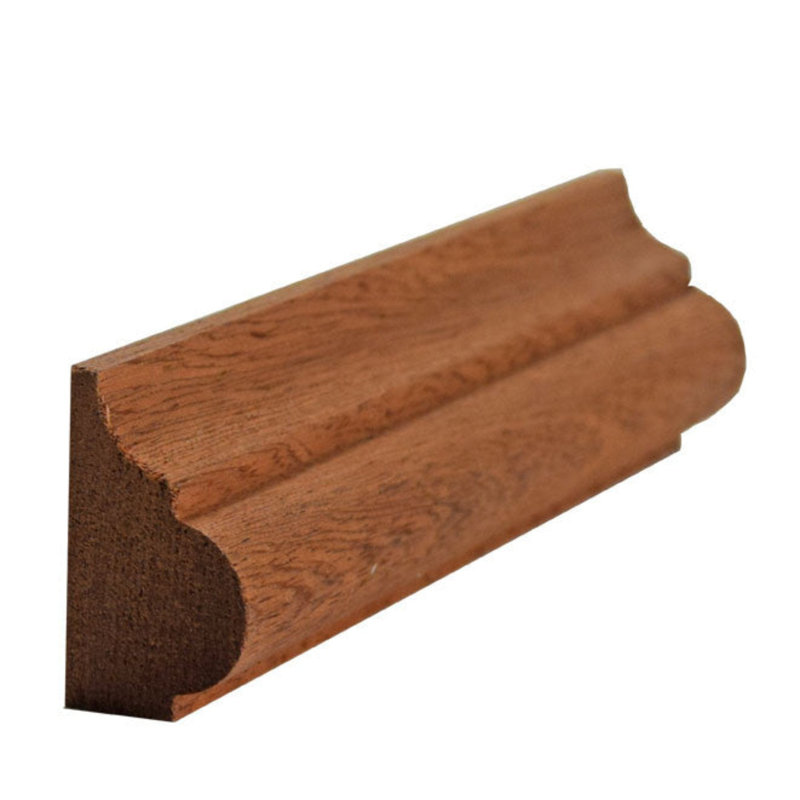 Moulure à embout de base 1-1 / 4 po x 3/4 po EWBC27 Nose and Cove. Sans finition, Acajou Sapele
