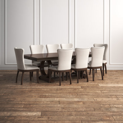 Lydon 8 - Person Extendable Double Pedestal Dining Set