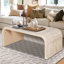 Table basse Farmhouse Vintage Crafts, design Art déco incurvé, facile à assembler, l 48 po x P 24 po x 18 po