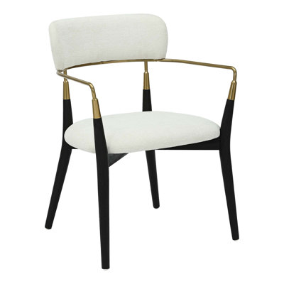 Ensemble de 2 chaises de salle à manger contemporaines avec revêtement en tissu et détails élégants