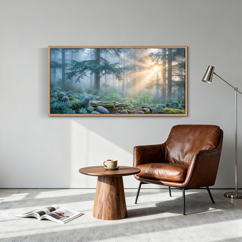 Tableau encadré « Lumière de forêt » (1 pièce), 147 x 71 cm, 58 po x 28 po