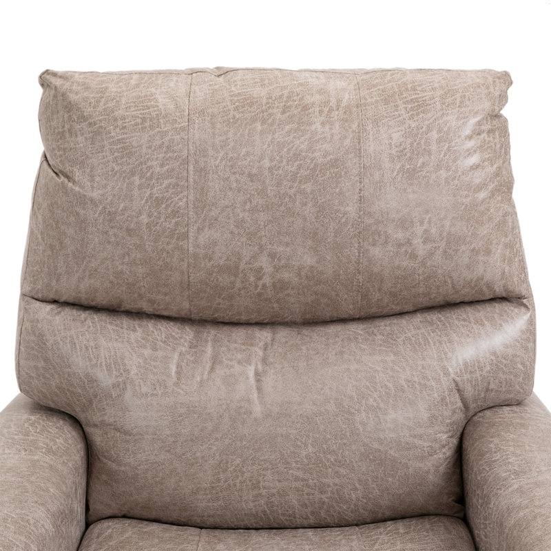 Fauteuil inclinable manuel en microfibre, Microfibre / microsuède gris