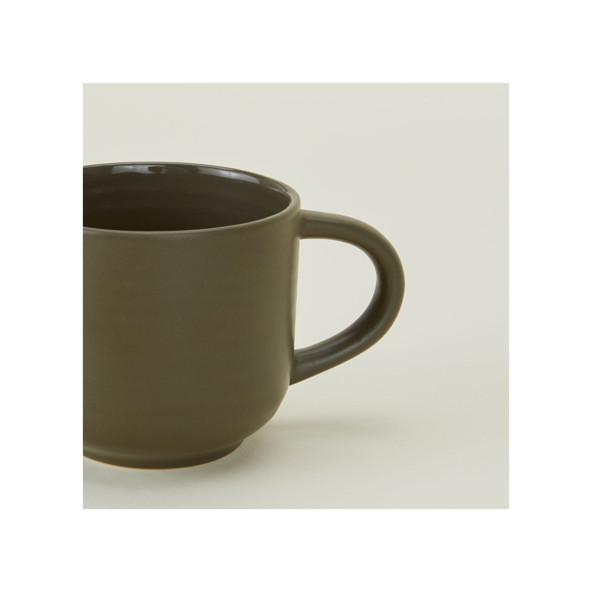 Hirma Stoneware Coffee Mug, Olive