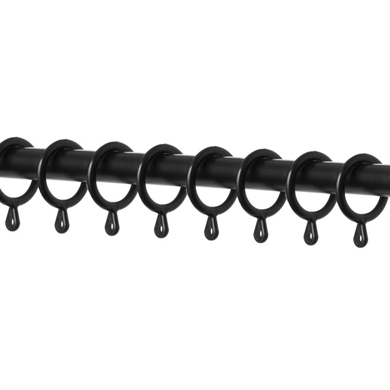 Jetta 6.86cm Curtain Rings, 17mm Internal Diameter, Black
