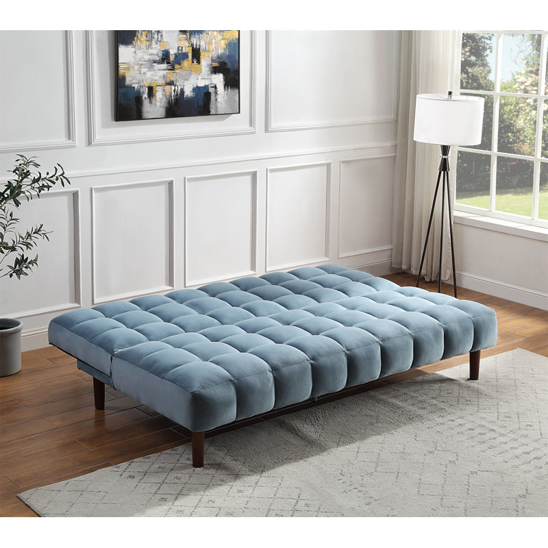 Luissa 76" Upholstery Sleeper Sofa, Sofa Bed, Couch, Velvet Teal