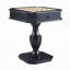 Table de jeu noire à 2 tiroirs