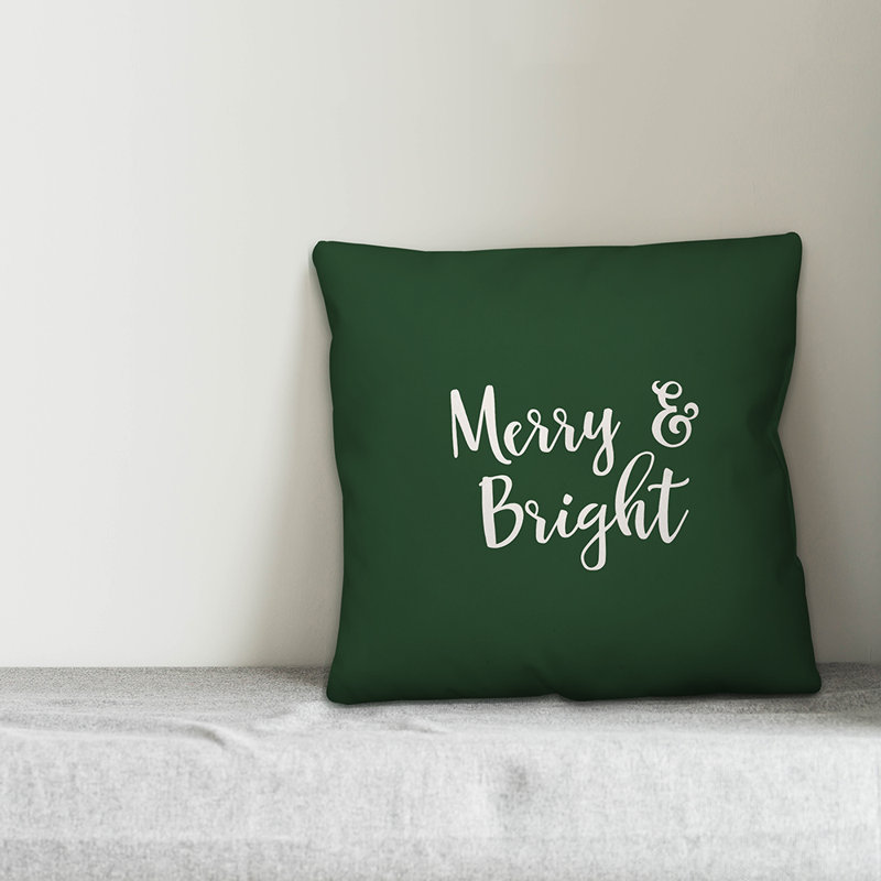  Coussin Merry, Housse de coussin, Vert foncé