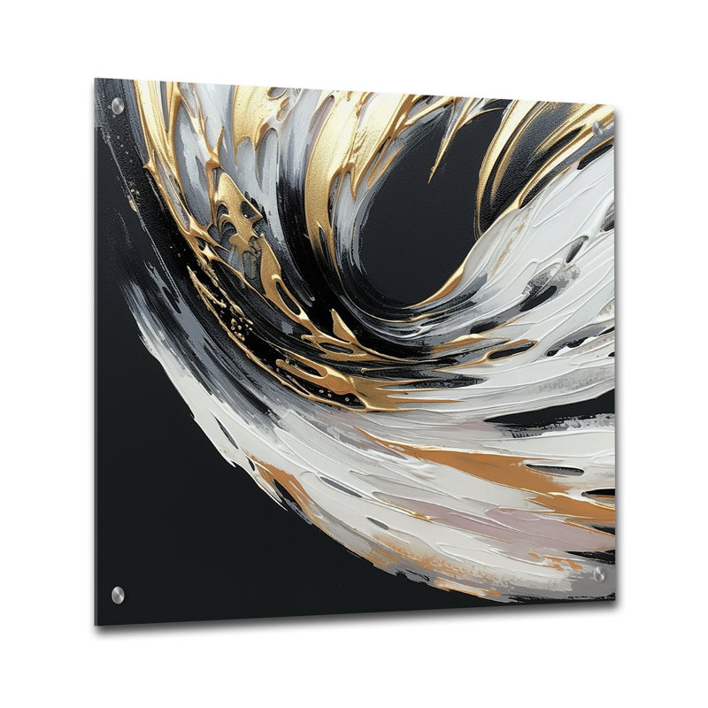 Wilde - peinture abstraite acrylique, art mural, H 16 po x l 16 po