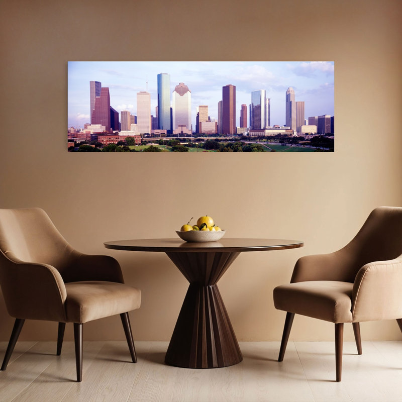 Art contemporain de Houston, architecture abstraite de la ville de Houston, H 16 po x l 48 po