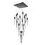 This Exquisite Chandelier Is In A Matte Black Finish. The Frame Is Made Out Of Metal, And It Comes With A Clear Hanging Bubble Crystal. The Adjustable Cord Links Make This Fixture Suitable For Most Ceiling Heights.-249366594-249366595-249366617