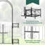 Barrière de jardin noire pour arche de mariage et de vigne avec finition, mariage adapté