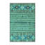Tapis turquoise lavable à la machine Abstract 2617-609724174