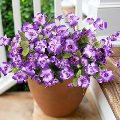6 Bundles Artificial Flowers Plants for Outdoors Spring Decoration Hibiscus Tropical Flowers Artificial Realistic UV Resistant Fake Flowers for Outside Planter Porch Patio Balcony Yard