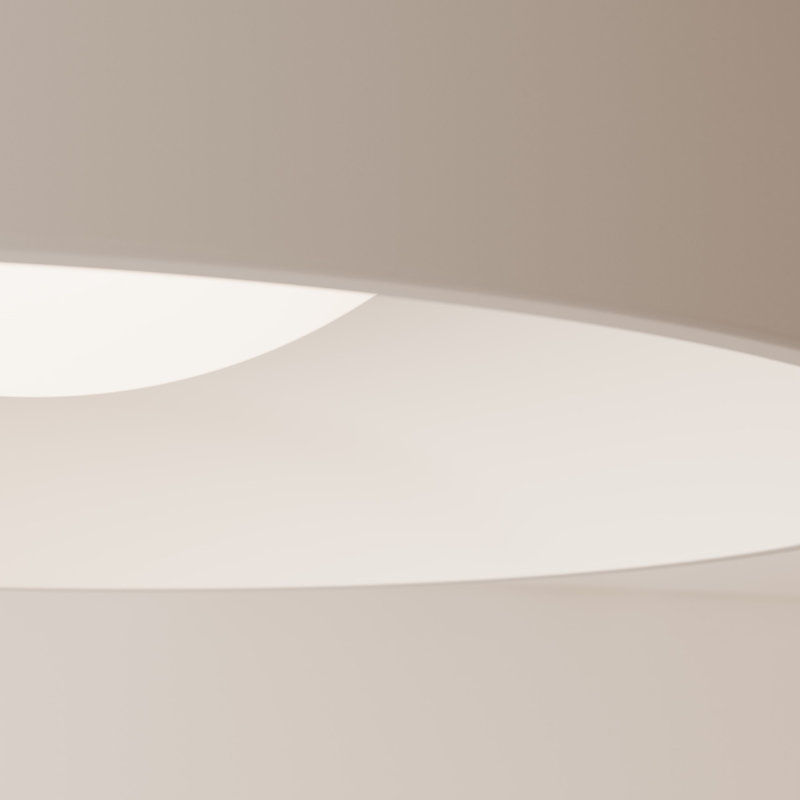 Ilios 1 - Light LED Flush Mount, 4.5" H x 14" W x 14" D, Satin White