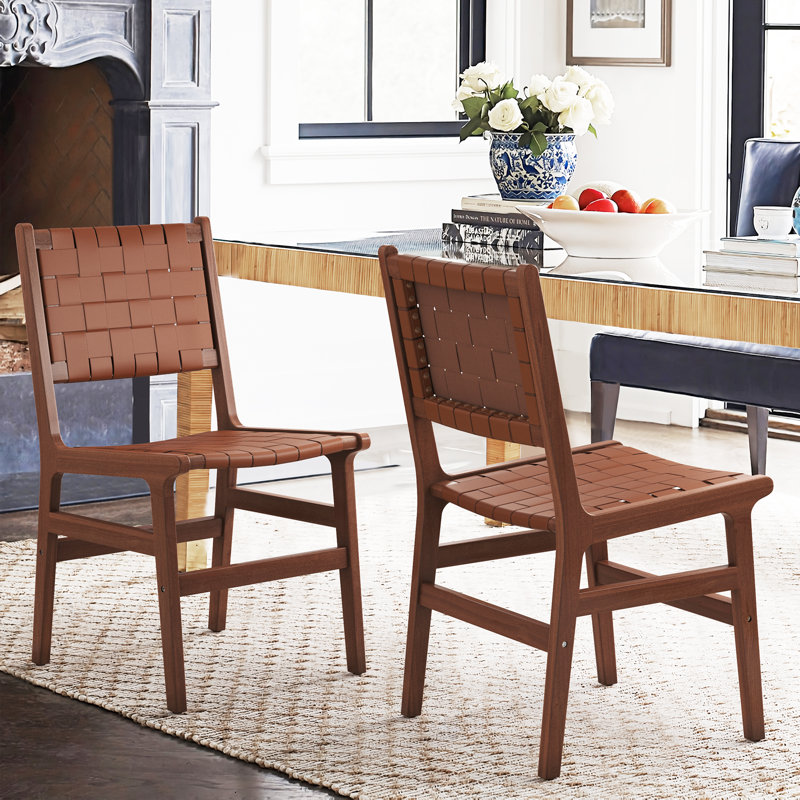 Bochini Counter Stool with Solid Wood Frame, Short Stool (18” Seat Height), Brown