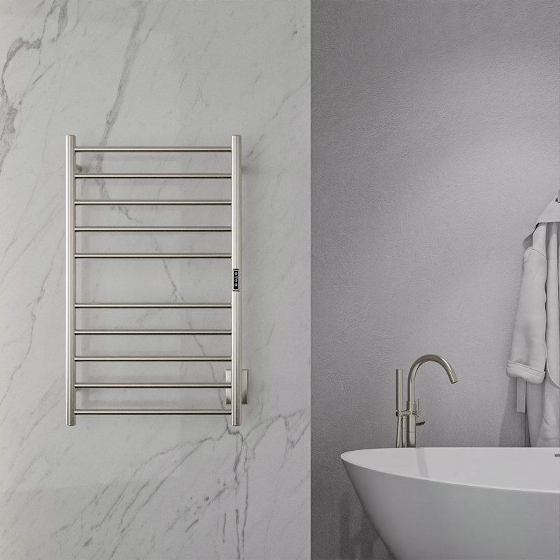 Chauffe-serviettes électrique Crete, Nickel brossé