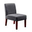 Ensemble de 2 chaises d'appoint en tissu avec table ronde en bois-1411992425