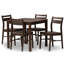4 - Person Rubberwood Solid Wood Dining Set