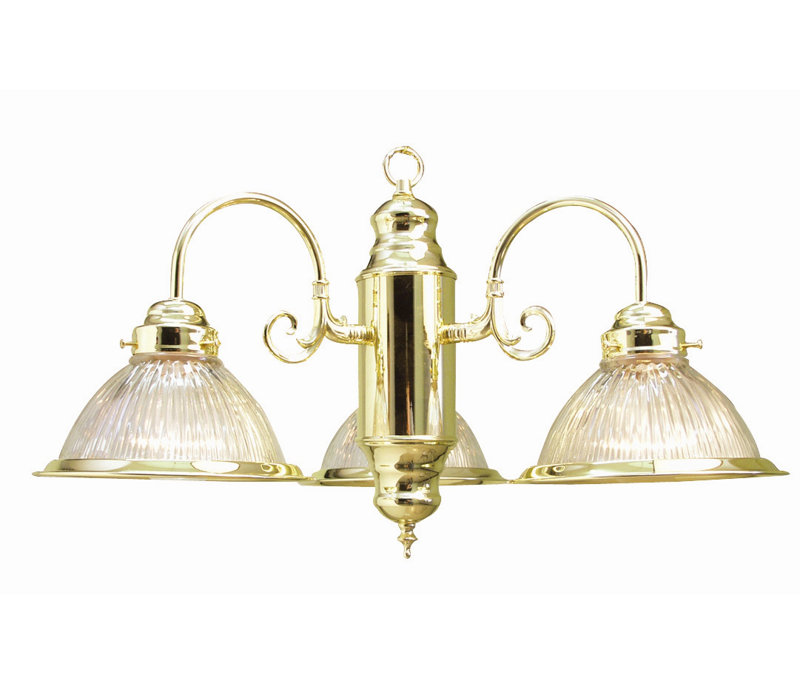 Haelly 3 - Light Classic / Traditional Chandelier, Satin Nickel