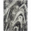 Abstract Area Rug in Black