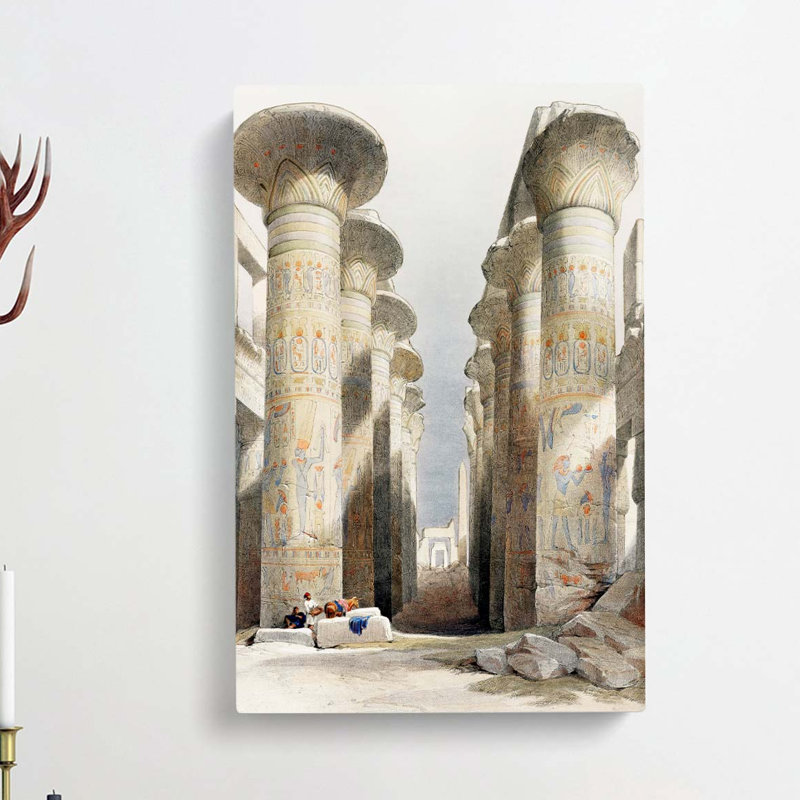 Ehyptian Temple by David Roberts - Wrapped Canvas, 76cm H x 50cm W x 3cm D