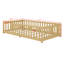 Structure de lit plateforme contemporaine avec garde-corps et lattes robustes-901289903