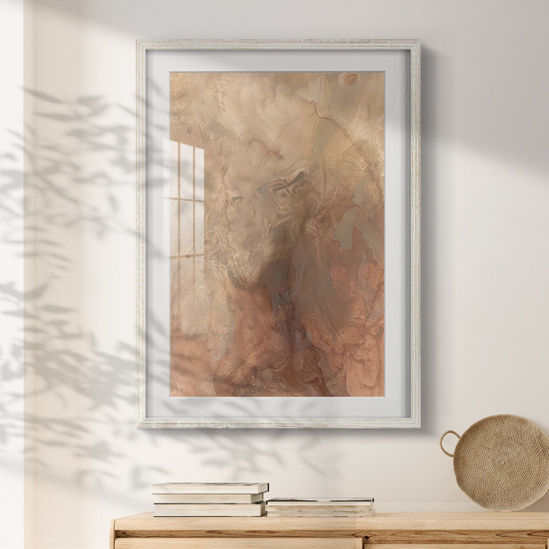 Marble Ground I -Framed Print, 28.5" H x 20.5" W, White