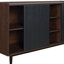 Buffet Mid-Century 59 po avec 7 tablettes réglables noires Duane-91028890