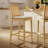 Ovard Wood And Rattan Counter Stool