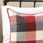 6 pièces courtepointe rouge à chevrons avec coussins décoratifs pour très grand lit / très grand lit, motif à carreaux Buffalo, matériau, broderie faite à la main sur les coussins, effet de courtepointe en forme de canal, chevrons, très grand, motif, main-120649361