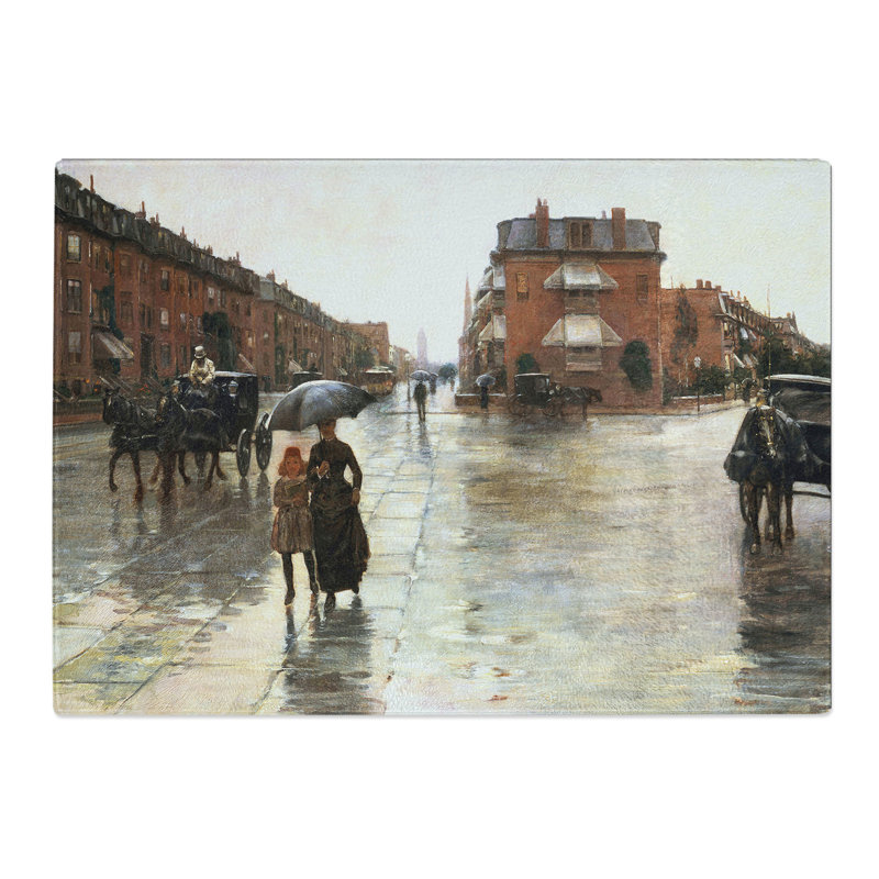 Rainy Day, Boston by Childe Hassam Chopping Board, 0.4cm H x 28.5cm W x 39cm L