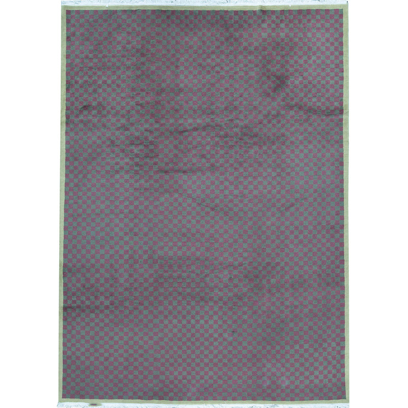 Tibetan Wool Checkered Area Rug