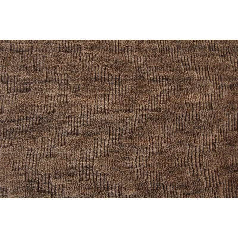 Demani Wool Chevron Area Rug in Flax, Rectangle 10' x 14'