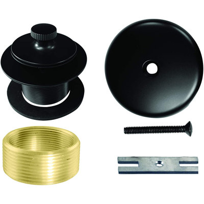 Garniture de bonde de baignoire à visser et à fermer de 1-3 / 8 po avec trop-plein à un trou et adaptateur universel