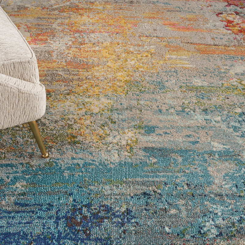 Adrihana Machine Woven Abstract Area Rug, Rectangle 7'10" x 10'6"