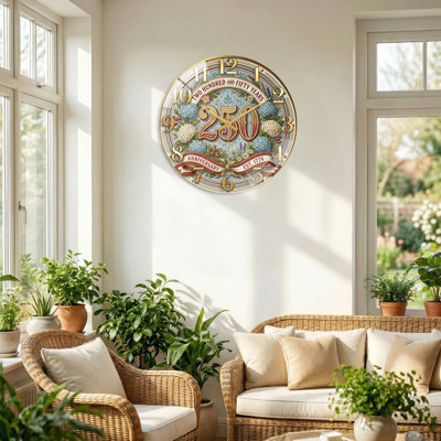 Horloge murale florale