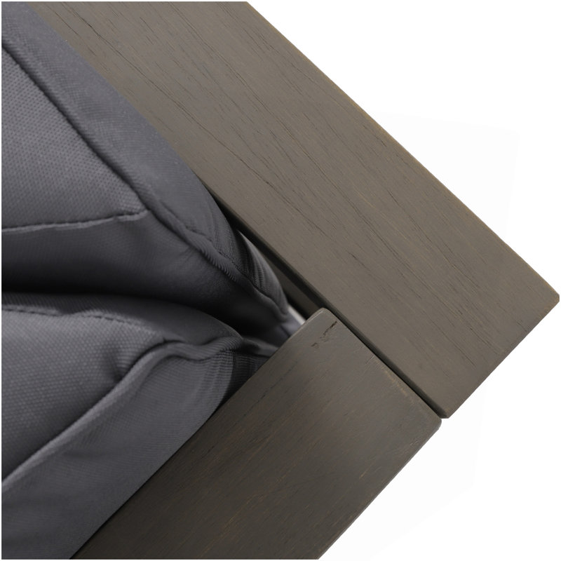 Banc de coin à dossier en X Brava (ensemble de 2), Gris, Gris