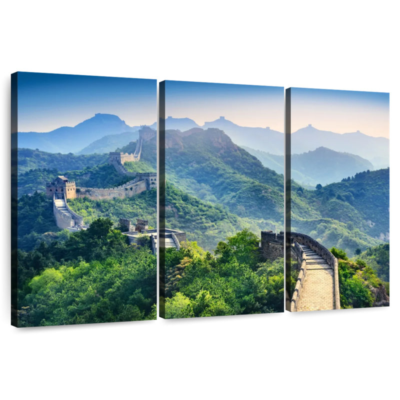 Séoul, matin, grande muraille de Chine, H 36 po x l 57 po