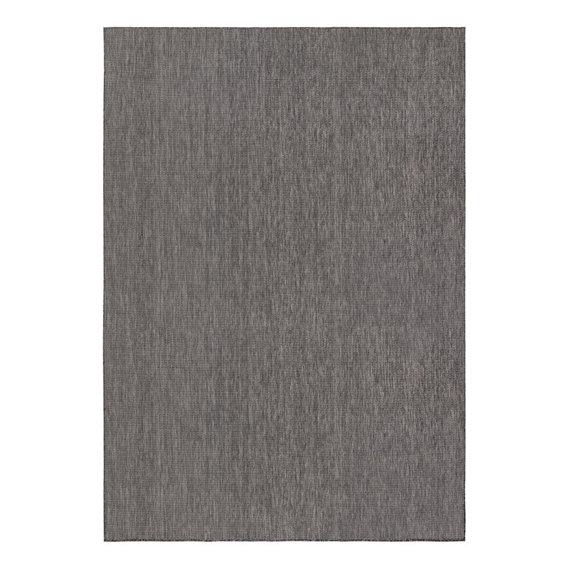 Tapis noir intérieur / extérieur Avaughn, Rectangle 5 pi 3 po x 7 pi 1 po, Noir